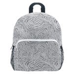 Light Grey Snake Kids  Age 5-10 Lightweight School Backpack with Side Pockets