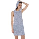 Light Grey Snake Racer Back Hoodie Dress