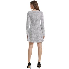 Long Sleeve Velour Skater Dress 