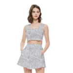 Light Grey Snake Women s Crop Top Pleated Skater Rave Skirt