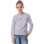 Light Grey Snake Kids  Long Sleeve T-Shirt with Frill 