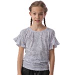 Light Grey Snake Kids  Cut Out Flutter Sleeves