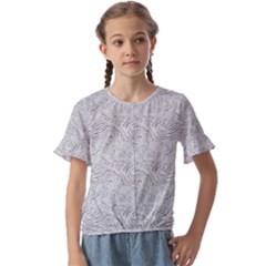 Kids  Cuff Sleeve Scrunch Bottom T-Shirt 