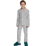 Light Grey Snake Kids  Long Sleeve Velvet Pajamas Set