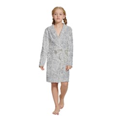 Light Grey Snake Kids  Long Sleeve Velvet Lounge Robe from ArtsNow.com