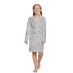 Light Grey Snake Kids  Long Sleeve Velvet Lounge Robe