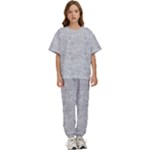 Light Grey Snake Kids  T-Shirt and Pants Sports Set