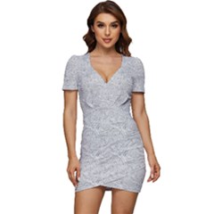 Low Cut Cap Sleeve Mini Dress 