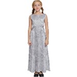 Light Grey Snake Kids  Satin Sleeveless Maxi Dress