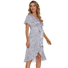 Women s Kimono Wrap Satin Dress 
