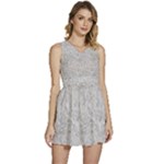 Light Grey Snake Sleeveless High Waist Mini Dress