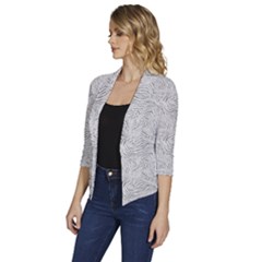 Women s Draped Front 3/4 Sleeve Shawl Collar Jacket 