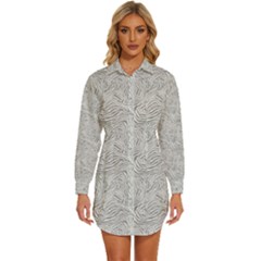 Womens Long Sleeve Shirt Dress 