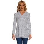 Light Grey Snake Long Sleeve Drawstring Hooded Top