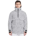 Light Grey Snake Men s Pullover Zip Ski and Snowboard Waterproof Breathable Jacket