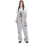 Light Grey Snake Women s Front Zip Ski And Snowboard Bib Pants
