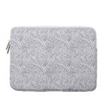 Light Grey Snake 13  Vertical Laptop Sleeve Case With Pocket