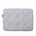 Light Grey Snake 14  Vertical Laptop Sleeve Case With Pocket