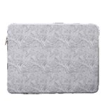 Light Grey Snake 15  Vertical Laptop Sleeve Case With Pocket