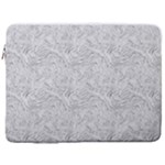 Light Grey Snake 17  Vertical Laptop Sleeve Case With Pocket