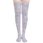 Light Grey Snake Thigh High Stockings