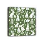 Easter bunny pattern Mini Canvas 4  x 4  (Stretched)