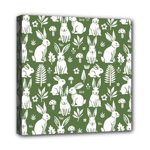 Easter bunny pattern Mini Canvas 8  x 8  (Stretched) from ArtsNow.com