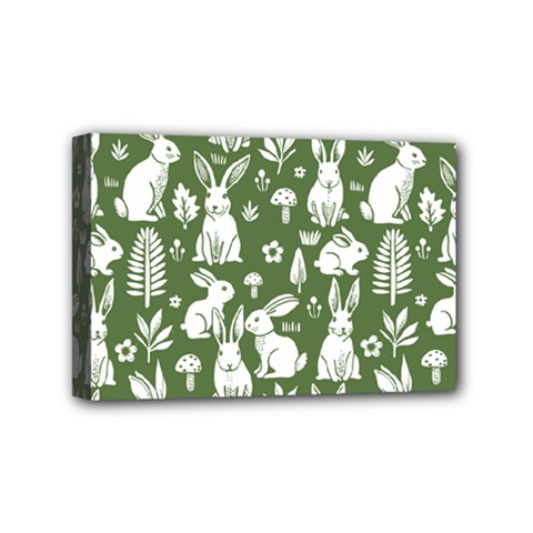 Easter bunny pattern Mini Canvas 6  x 4  (Stretched) from ArtsNow.com