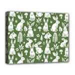 Easter bunny pattern Canvas 14  x 11  (Stretched)
