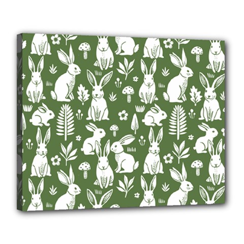 Easter bunny pattern Canvas 20  x 16  (Stretched) from ArtsNow.com