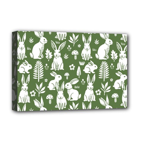 Easter bunny pattern Deluxe Canvas 18  x 12  (Stretched) from ArtsNow.com