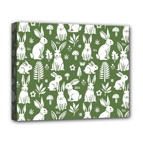 Easter bunny pattern Deluxe Canvas 20  x 16  (Stretched) from ArtsNow.com