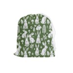 Easter bunny pattern Drawstring Pouch (Large)