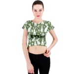 Easter bunny pattern Crew Neck Crop Top