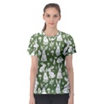 Easter bunny pattern Women s Sport Mesh T-Shirt