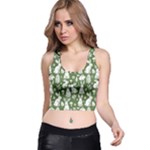 Easter bunny pattern Racer Back Crop Top