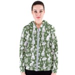 Easter bunny pattern Women s Zipper Hoodie