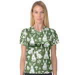 Easter bunny pattern V-Neck Sport Mesh T-Shirt