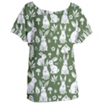 Easter bunny pattern Women s Oversized T-Shirt