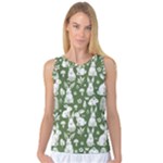 Easter bunny pattern Women s Basketball Tank Top