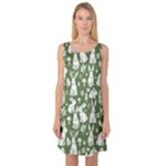 Easter bunny pattern Sleeveless Satin Nightdress