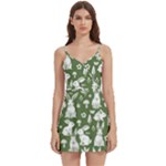 Easter bunny pattern Body Wrap Sleeveless V-Neck Mini Dress