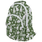 Easter bunny pattern Rounded Multi Pocket Backpack