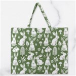Easter bunny pattern Zipper Large Tote Bag