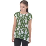 Easter bunny pattern Cap Sleeve High Low Top