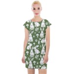 Easter bunny pattern Cap Sleeve Bodycon Dress