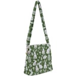 Easter bunny pattern Zipper Messenger Bag