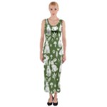 Easter bunny pattern Fitted Maxi Dress