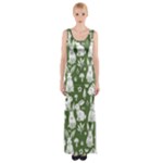 Easter bunny pattern Thigh Split Maxi Dress