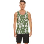 Easter bunny pattern Men s Wide Collar Tank Top